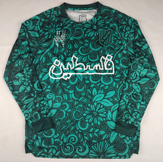 25/26 Green Floral Arabic Jersey - Full Sleeve