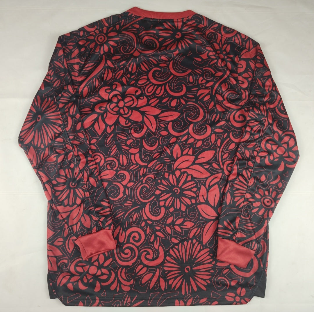 25/26 Red Floral Arabic Jersey - Full Sleeve