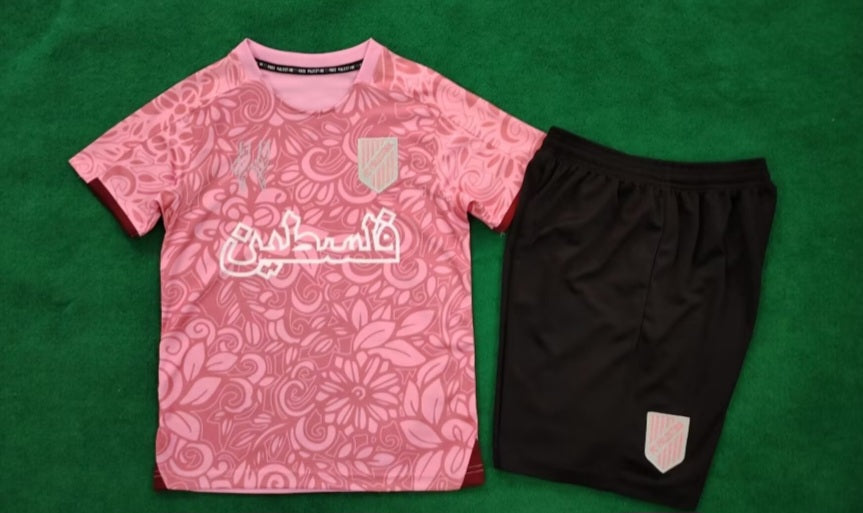 Children's Farrah Azam x FC Palestina Short Set (Pink)