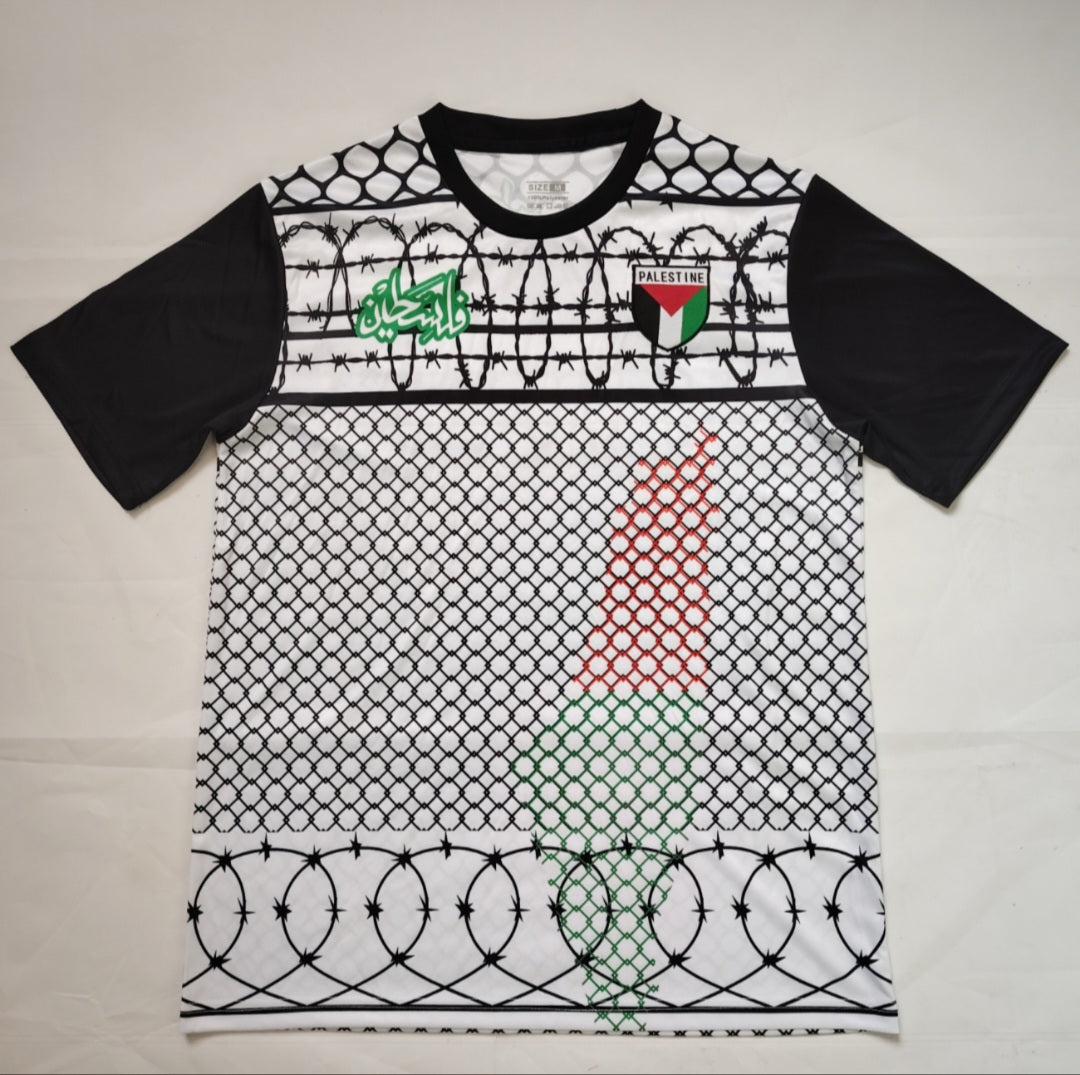 Barbed Keffiyeh Jersey - White