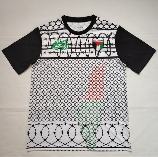 Barbed Keffiyeh Jersey - White