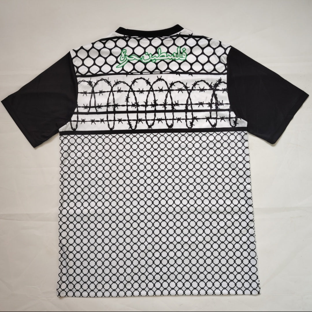 Barbed Keffiyeh Jersey - White
